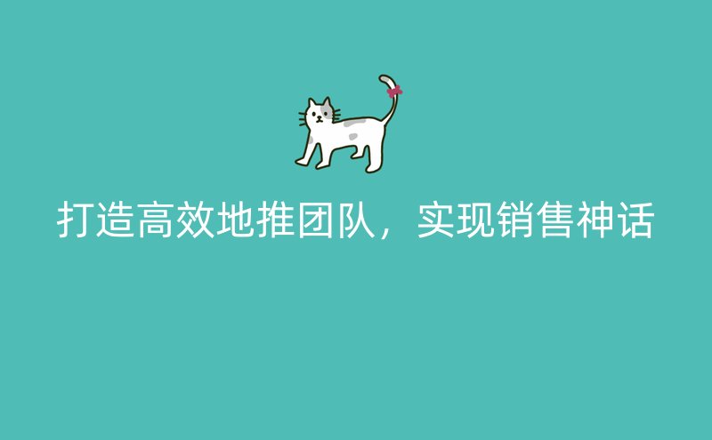 打造高效地推团队，实现销售神话