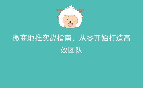 微商地推实战指南，从零开始打造高效团队