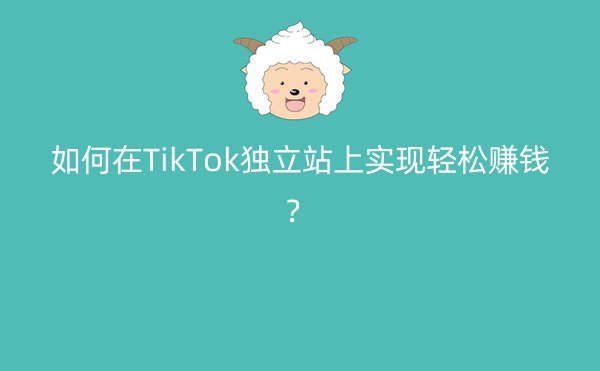 如何在TikTok独立站上实现轻松赚钱？