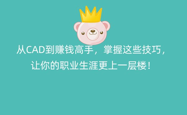 从CAD到赚钱高手，掌握这些技巧，让你的职业生涯更上一层楼！