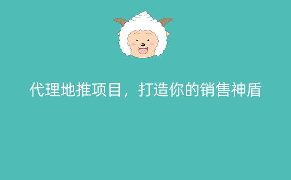 代理地推项目，打造你的销售神盾