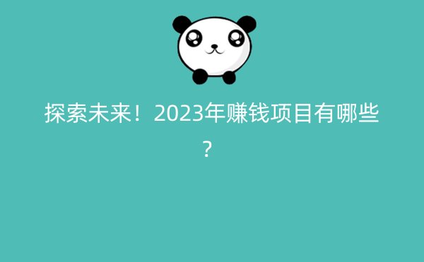 探索未来！2023年赚钱项目有哪些？