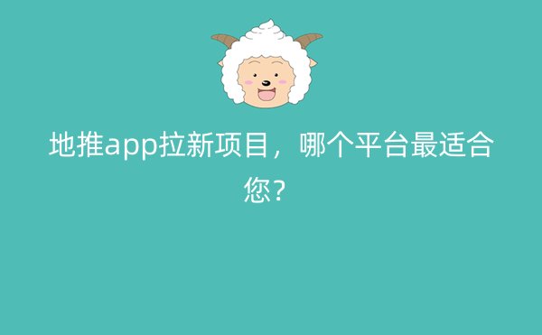 地推app拉新项目，哪个平台最适合您？