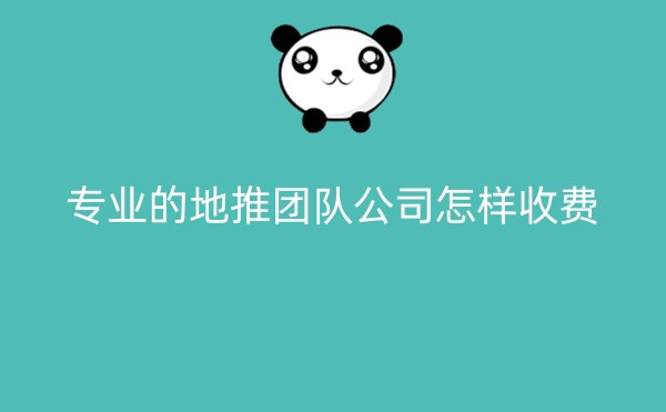 专业的地推团队公司怎样收费