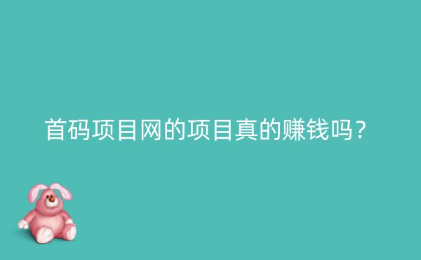 首码项目网的项目真的赚钱吗？