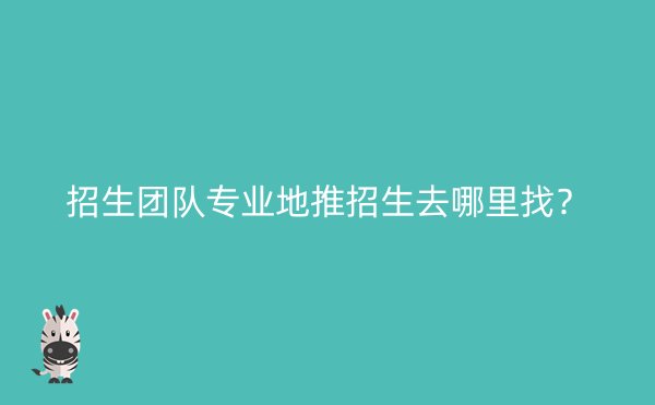 招生团队专业地推招生去哪里找？