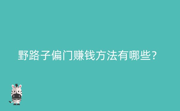 野路子偏门赚钱方法有哪些？