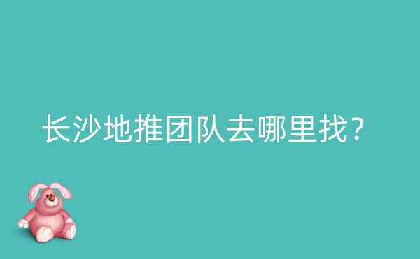 长沙地推团队去哪里找？