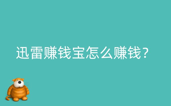 迅雷赚钱宝怎么赚钱？