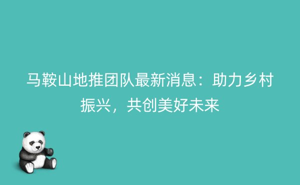 马鞍山地推团队最新消息：助力乡村振兴，共创美好未来