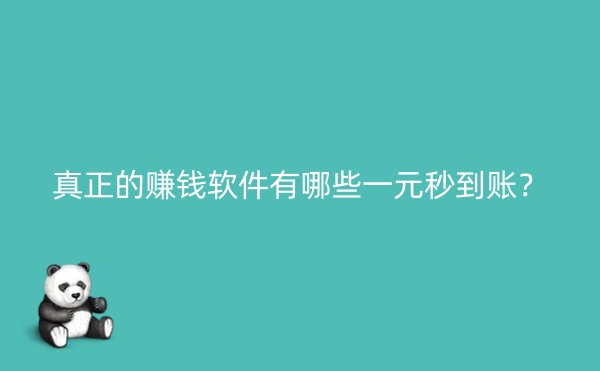 真正的赚钱软件有哪些一元秒到账？