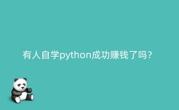 有人自学python成功赚钱了吗？