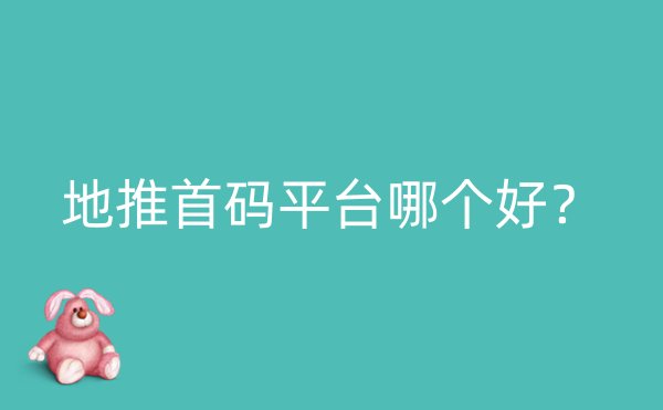 地推首码平台哪个好？