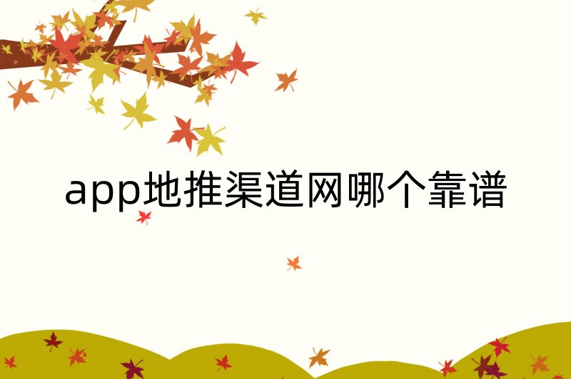 app地推渠道网哪个靠谱