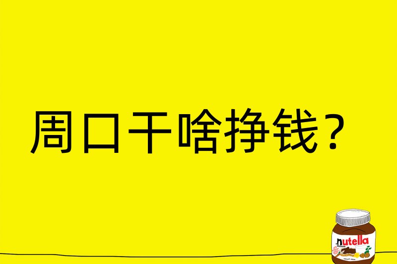 周口干啥挣钱？