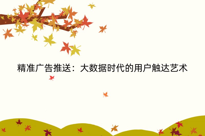 精准广告推送：大数据时代的用户触达艺术