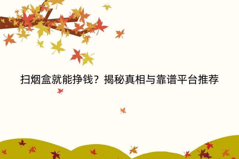 扫烟盒就能挣钱？揭秘真相与靠谱平台推荐
