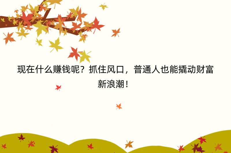 现在什么赚钱呢？抓住风口，普通人也能撬动财富新浪潮！